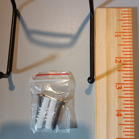 Plate Wall Hangers Black New with Hardware Set of 6 New - Picture 3 of 7